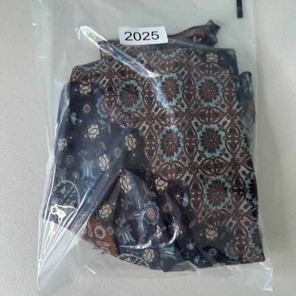 Y2K Nine & Co Brown Knee Length Skirt Floral Ruffle Size 12 - Picture 2 of 7